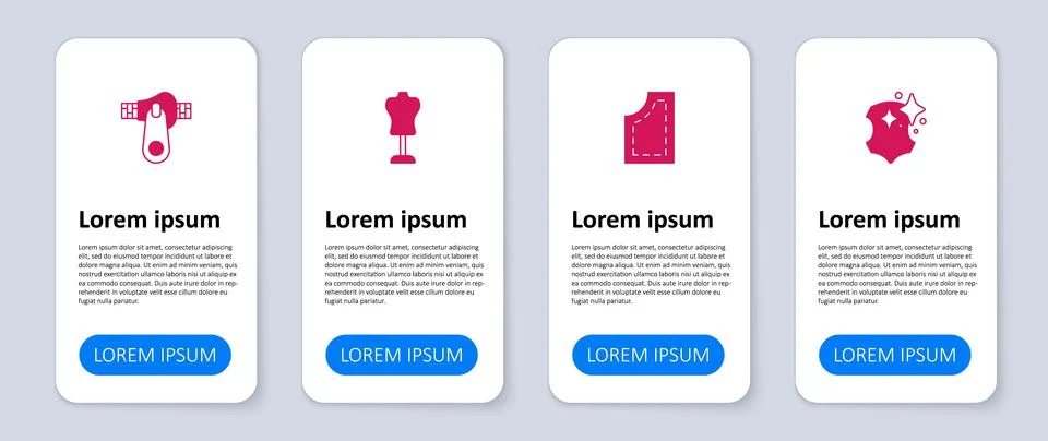 Set Leather, Sewing pattern, Mannequin and Zipper. Business infographic template Stock Illustration