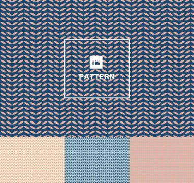 Set of leaves geometric pattern background. Stock Illustration