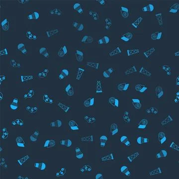 Set LED light bulb, Water energy, Antenna and Electric car on seamless patt.. Illustrazione stock