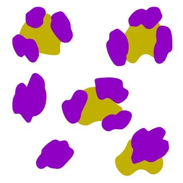 Set of leopard spots isolated on white background. Stock Illustration