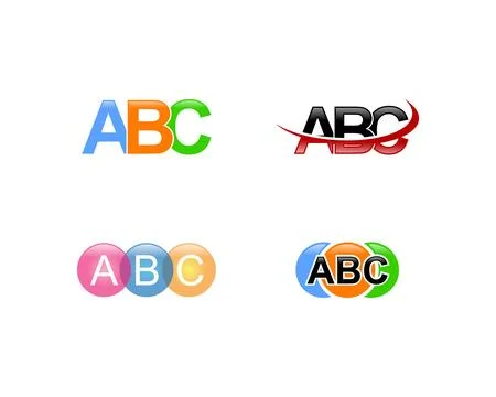 Set of Letter ABC logo design template elements Stock Illustration