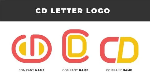 Set of Letter CD, DC, D and C Logo Design Collection, Initial Monogram Logo.. Stock Illustration