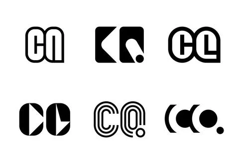 Set of letter CQ logos Stock Illustration