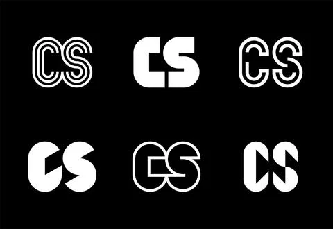Set of letter CS logos Stock Illustration