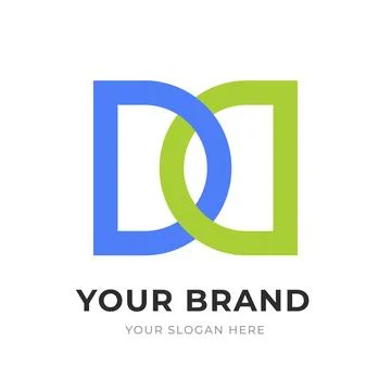 Set of Letter DD, D Logo Design Collection, Initial Monogram Logo, Modern A.. Stock Illustration