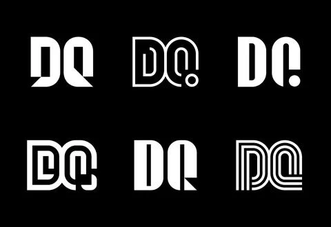 Set of letter DQ logos Stock Illustration