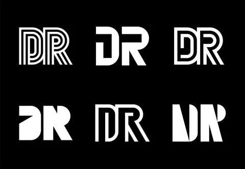 Set of letter DR logos Stock Illustration