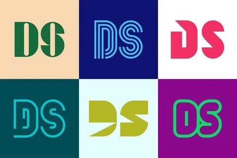 Set of letter DS logos Stock Illustration