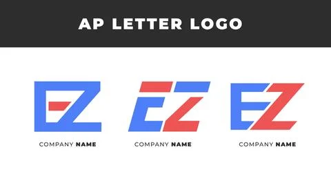 Set of Letter EZ, ZE, E, Z Logo Design Collection, Initial Monogram Logo, M.. Stock-Illustration
