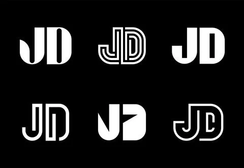 Set of letter JD logos Stock Illustration