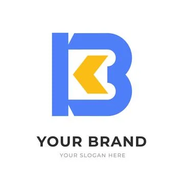Set of Letter KB, BK, K, B Logo Design Collection, Initial Monogram Logo, M.. Stock Illustration