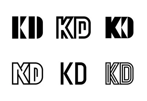 Set of letter KD logos Stock Illustration
