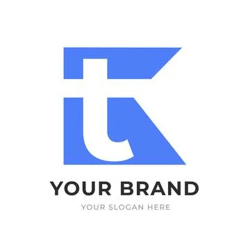 Set of Letter KT, TK, K, T Logo Design Collection, Initial Monogram Logo, M.. Stock Illustration