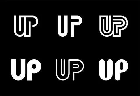 Set of letter UP logos Stock Illustration