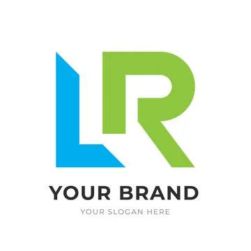 Set of Letter LR, RL, R, L Logo Design Collection, Initial Monogram Logo, M.. Stock Illustration