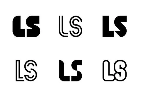 Set of letter LS logos Stock Illustration