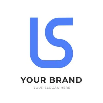 Set of Letter LS, SL, L, S Logo Design Collection, Initial Monogram Logo, M.. Stock Illustration