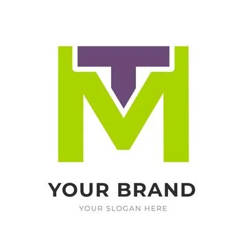 Set of Letter MT, TM, M, T Logo Design Collection, Initial Monogram Logo, M.. Stock Illustration