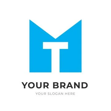 Set of Letter MT, TM, M, T Logo Design Collection, Initial Monogram Logo, M.. Stock Illustration