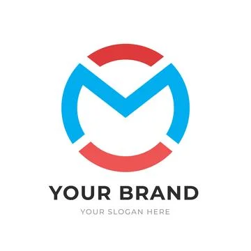 Set of Letter OM, MO, O, M Logo Design Collection, Initial Monogram Logo, M.. Stock Illustration