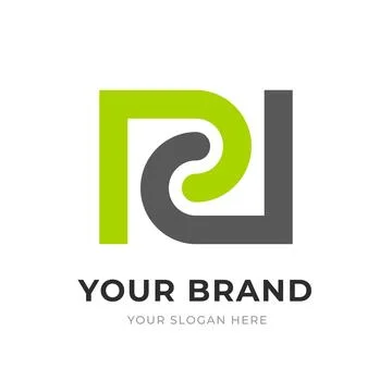 Set of Letter PD, DP, P, D Logo Design Collection, Initial Monogram Logo, M.. Stock Illustration