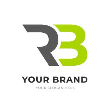Set of Letter RB, BR, B, R Logo Design Collection, Initial Monogram Logo, M.. Stock Illustration