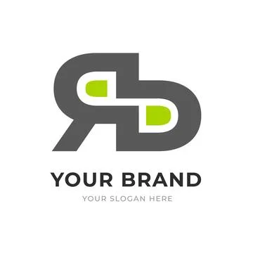 Set of Letter RB, BR, B, R Logo Design Collection, Initial Monogram Logo, M.. Stock Illustration