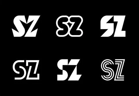 Set of letter SZ logos Illustrazione stock