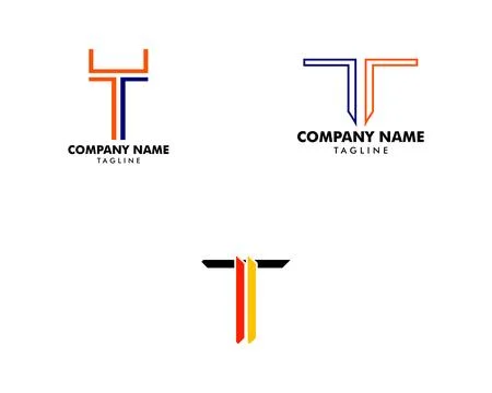 Set of Letter T logo icon design template elements 스톡 일러스트