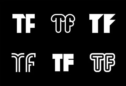 Set of letter TF logos Illustrazione stock