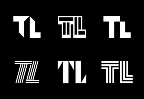 Set of letter TL logos Stock Illustration