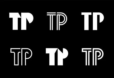Set of letter TP logos Stock Illustration