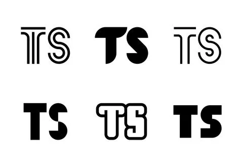 Set of letter TS logos Stock Illustration