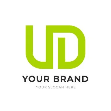 Set of Letter UD, DU, U, D Logo Design Collection, Initial Monogram Logo, M.. Stock-Illustration