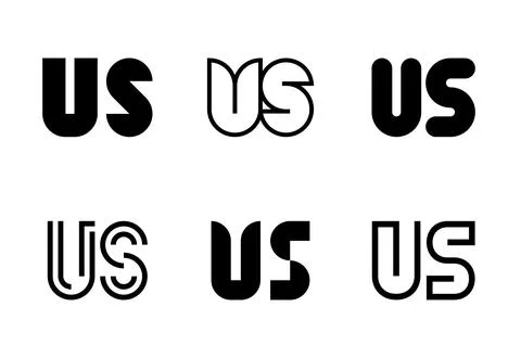 Set of letter US logos Stock Illustration