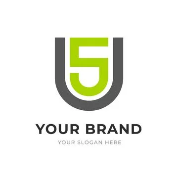 Set of Letter US, SU, U, S Logo Design Collection, Initial Monogram Logo, M.. Stock Illustration