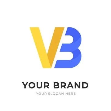 Set of Letter VB, VB, B, V Logo Design Collection, Initial Monogram Logo, M.. Stock Illustration
