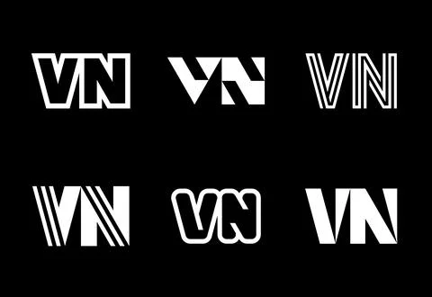 Set of letter VN logos Stock Illustration