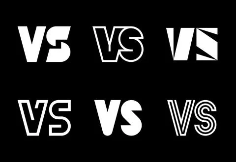 Set of letter VS logos Stock Illustration