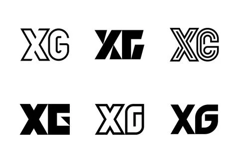Set of letter XG logos Stock Illustration