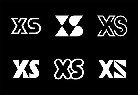 Set of letter XS logos Stock Illustration