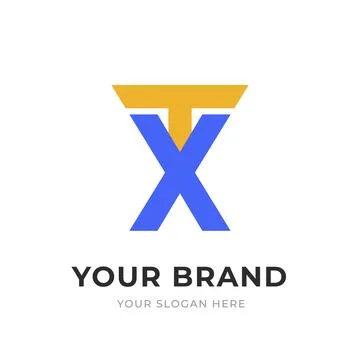 Set of Letter XT, TX, X, T Logo Design Collection, Initial Monogram Logo, M.. Stock Illustration