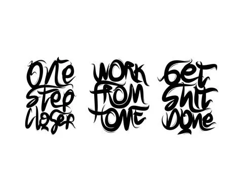 Set lettering text on white background in vector illustration Stock Illustration