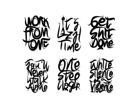 Set lettering text on white background in vector illustration Stock Illustration