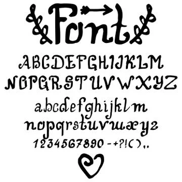 Set of letters and numbers Stock Illustration