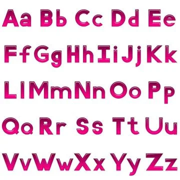 Set of letters, buttons Stock Illustration