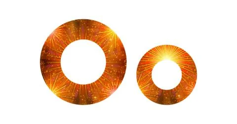 Set of letters, firework, O Stock Illustration