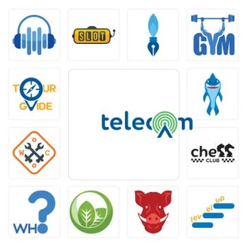 Set of, level up, boars head, leaf, who, chess club, working class, shark mas Illustrazione stock gratuita