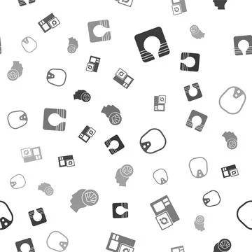 Set Life jacket, Action camera, Diving mask and Scallop sea shell on seamless Stock Illustration