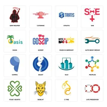 Set of life preserver, c fire, four  hearts, silo, comma, made in germany, oa 무료 스톡 일러스트